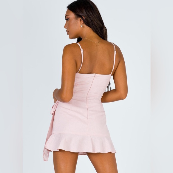 PRINCESS POLLY COTTAGE HILL MINI DRESS IN BLUSH - Picture 2 of 7